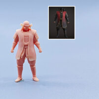 [Uh Hum Model] Búp bê 1: 64 độ chính xác cao 1: 43 Mặt nạ quỷ mô hình màu trắng thu nhỏ Samurai C326