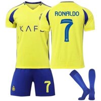 [Uhome] 24-25 Áo bóng đá trẻ em và người lớn CR7 NAS FC Sân nhà / Sân khách số 7 Ronaldo dành cho nam / trẻ em Quần áo tập bóng đá đồng phục bóng đá có tất