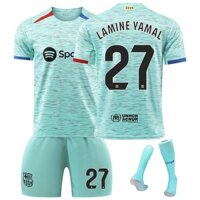 [Uhome] Áo bóng đá trẻ em & người lớn 23-24 Barcelona Sân khách thứ hai SỐ. 6 GAVI No. 8 PEDRI No.27 YAMALL No.9 dành cho nam / trẻ em Bóng đá Đồng phục Quần áo tập luyện bóng đá