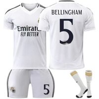 [Uhome] Áo bóng đá trẻ em & người lớn 24-25 RMA Số sân nhà 5 No.7 No.8 KROOS No.9 No.10 MODRIC No.11 RODRYGO Madrid dành cho nam / trẻ em Đồng phục bóng đá Quần áo tập luyện bóng đá có tất