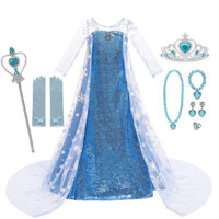 [Uhome] Đầm Bé Gái Công Chúa Frozen Elsa Váy Dài Bé Gái Tiệc Sinh Nhật Elsa Trang Phục Halloween Trẻ Em Cosplay Trang Phục Công Chúa Trang Phục Tiệc