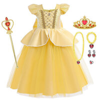 [Uhome] Trang Phục Belle Bé Gái Tiệc Sinh Nhật Belle Váy Công Chúa Trẻ Em Cosplay Phim Hoạt Hình Người Đẹp Và Quái Vật Trang Phục Công Chúa
