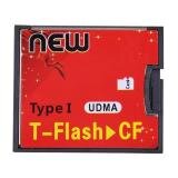 UINN Red & Black T-Flash to CF type1 Compact Flash Memory Card UDMA Adapter Up to 64GB