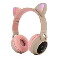 UKLLYY Cat Ear Headphones LED Ear Headphone Cat Earphone Flashing Glowing Headset Gaming Earphones for Adult and Children