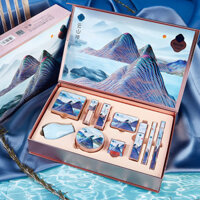 Uli Ura Yunshan Shenxiu Trang Điểm Trọn Bộ Đệm Không Khí bb Kem Thiết Lập Bột Son Môi Mười Mảnh Bộ Trang Điểm Hộp Quà Tặng