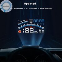Ulovebsby Tốc Độ Ô Tô HUD Với Màn Hình 5.5 '' OBD Kính Chắn Gió Máy Chiếu Đồng Hồ Đo Tốc Độ Điện Áp Làm Mát Đầu Lên Màn Hình Xe Tải VN
