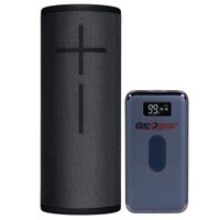 Ultimate Ears 984-001348 Boom 3 Portable Waterproof Bluetooth Speaker Night Black Bundle with Deco Gear Power Bank 8000 mAh Digital Display with Wi...
