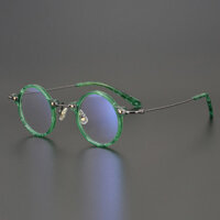Ultra Mini Zhongjin Design Japanese Handmade Retro Round Frame Republic of China Collectible Acetate Prescription Eyeglass Frame for Men and Women