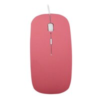 Ultra Thin Slim USB Optical Wired Mouse for PC Laptop Windows Macbook-Pink