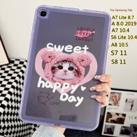 Ultra Thin Transparent Case For Samsung Tab A7 A8 S6 Lite S7 S8 8.0" 8.7" 10.4" 10.5" 11" SM-T290 T500 T220 X200 P610 T875 X700 2020 2022 Soft Silicone Cover Pet Cartoon Series