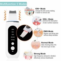 Ultrasonic Facial Skin Scrubber Pore Deep Cleaner Spatula Blackhead Remover Mask