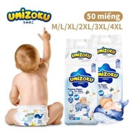 UMIZOKU Tã quần Nhật Bản chính hãng mỏng mềm êm ái đủ size M-4XL 50 miếng