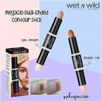 (Unbox) Bút Tạo Khối & Highlight 2 Đầu Wet N Wild Megaglo Dual-Ended Contour Stick (8g) - Unbox