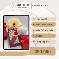 [Unbox] Son kem lì Dior Liquid Matte màu 707 cam cháy tặng hộp quà
