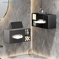 Unewtyu Hộp Đựng Khăn Giấy Treo Tường Hình Chữ Nhật Hộp Đựng Khăn Giấy Treo Tường Không Đục Lỗ Cho Phòng Tắm Nhà Bếp VN