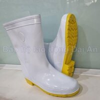 Ủng bảo hộ lao động nhựa trắng vàng VAC - RB003