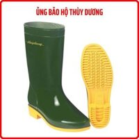 Ủng bảo hộ lao động Thùy Dương xanh rêu chống thấm nước, bảo vệ chân an toàn chính hãng