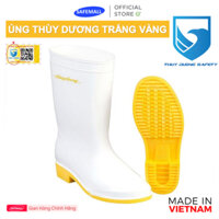 Ủng bảo hộ lao động Thùy Dương đen, trắng vàng, xanh rêu, chống thấm nước, bảo vệ chân an toàn - SAFEMALL Chính Hãng