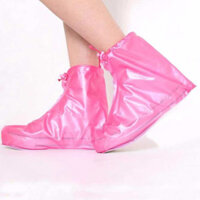 Ủng bọc giày đi mưa bảo vệ giày dép - Hồng