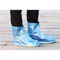 Ủng đi mưa kéo khoá  ủng bọc giày đi mưa - 38-39 - Xanh