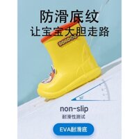 Ủng đi mưa trẻ em Babudou, giày nước cho nữ, bé gái và trai, áo chống trượt, 1 tuổi 2 bé,