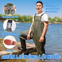 ủng lội nước liền quần Quần liền ủng lội nước chất liệu cao su mềm，quần lội nước liền ủng（Size 39 - 43）