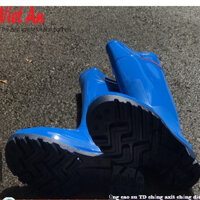 Ủng màu xanh dương cao su thùy dương chống trơn trượt, chống axit, chống dầu, chống hóa chất