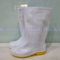 Ủng nhựa chống thầm nước màu trắng đế vàng RB003