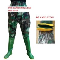 Ủng quần lội nước bảo hộ lao động đế cứng, đế mềm size 36-43, ủng liền quần lội nước