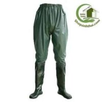 Ủng quần lội nước câu cá đến bụng, ủng liền quần làm ruộng màu xanh rêu