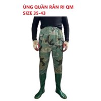 Ủng quần lội nước QM size 35-43 đế vàng cứng, ủng liền quần dài đến bụng, ủng QM