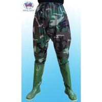 Ủng quần rằn ri Hoa San đế vàng cứng size 35-43, ủng lội nước đến bụng, ủng đi mưa