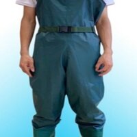 Ủng Yếm Lội Nước Màu Xanh Cao Su Liền Quần 2 Lớp – TQAB0069