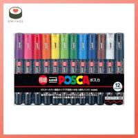 Uni-Ball POSCA Bút Đánh DấU/Bút Ký Bộ Bút Dạ Extra Fine 12 Màu PC-1M 12C st506