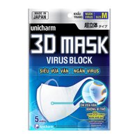 Unicharm 3d Mask Khẩu Trang Unicharm 3d Mask Virus Block - Ngăn Virus