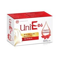 UniE Đỏ (Hộp 30 viên) Vitamin E 400 IU bổ sung vitamin E đỏ, hỗ trợ làm đẹp da, hạn chế lão hóa