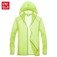 Uniqlo Áo Khoác hoodie Chống Nắng Màu Trơn Thoáng Khí Thời Trang unisex