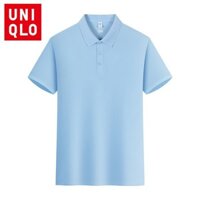 Uniqlo Áo sơ mi polo cổ tròn ngắn tay bằng cotton mỏng và áo thun mỏng mùa hè 13 màu