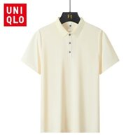 Uniqlo Áo sơ mi polo ve áo mỏng mùa hè đơn giản M-5XL màu trơn tay ngắn cơ bản