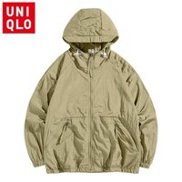 Uniqlo Zipper Pocket 2025 Áo khoác mỏng mới Áo khoác nam màu trơn cổ điển đơn giản