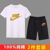 unisex áo form rộng Bộ quần áo thể thao nam cổ tròn cộng với kích thước thanh thiếu niên