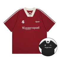 Unisex High Street Retro Rời Jersey Hip Hop Thể Thao Vintage Lưới Áo nam Nữ Đen Đỏ