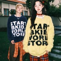 Unisex Mùa Đông 2025 Bảng Chữ Cái Mỹ Xu Hướng Áo Len Cặp Đôi Đa Năng