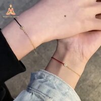 Unisex 's Placer Vàng Đồng Xu Dây Đỏ May Mắn Handmade Dây Đỏ Dây Đen Tiền Đồng Xu Cặp Đôi Vòng Tay