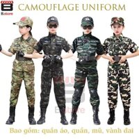 (Unisex)Bộ quần áo cảnh sác cho bé Trang phục cảnh sát cho trẻ em trai bộ đồ SWAT bé trai quân đội cosplay