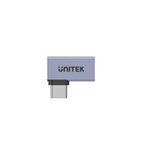 Unitek 17052 A1040GY USB4 40GB 8K@60Hz 240W Xám Đầu Chuyển Đổi Type-C Male To Female Góc Vuông 90 nằm ngang Độ Hợp kim nhôm