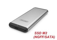 Unitek 25995 Y-3365 Box Ssd M2 Ngff-Sata Usb Type-C Hộp Đựng Ổ Cứng Hdd Màu Xám