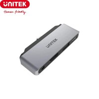 Unitek 27208 D1034A ipad pro 4k 60hz USB Type-C ra USB 2.0 + HDMI + Audio + PD Bộ Chia Hub Màu Xám 10027208