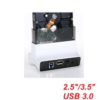 Unitek 28383 Y-3602 Docking Usb 3.0 - Esata To Sata 2.5" - 3.5Inch Hộp Đựng Ổ Cứng Hdd Màu Trắng 10028383