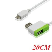 Unitek 97866 Y-2013 20CM Màu trắng Cáp sạc + truyền dữ liệu Micro USB + Hub Usb 2.0